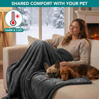 Waterproof Dog Blanket for Bed, Couch, Sofa | Waterproof Dog Bed Cover for Large Dogs, Puppies | Sherpa Fleece Pet Blanket Furniture Protector | Reversible Microfiber