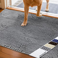 Cat Litter Mat, Litter Trapping Mat, 35"× 25" Cat Kitty Litter Rug with Waterproof Back, Super Soft for Cat'S Paws, Machine Washable, Grey