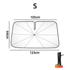 SunShield 360 – Rotatable Umbrella-Style Car Windshield Sunshade with UV & Heat Protection