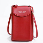 Elegance On-the-Go – Luxe PU Leather Crossbody Shoulder Bag with Phone & Card Organizer