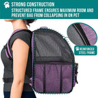 Deluxe Pet Carrier Backpack for Small Cats and Dogs, Puppies | Ventilated Design, Two-Sided Entry, Safety Features and Cushion Back Support | for Travel, Hiking, Outdoor Use