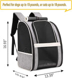 Pet Carrier Backpack with Window Blind for Small Cats Dogs, Ventilated Design, Safety Straps, Buckle Support, Collapsible, Designed for Travel, Hiking, Winter Outing, Outdoor, Go to Vet