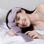 Weighted Eyemask for Deep Sleep 100% Blackout Strap-Free Design Calming Eye Cover for Side-Sleeping Comfortable for Eyes