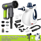 CleanPro Pressurized Handheld Steam Cleaner & Rechargeable Spin Scrubber – Powerful, Portable Cleaning for Every Surface