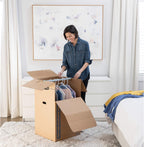 Smoothmove Wardrobe Moving Boxes, Short, 20 X 20 X 34 Inches, 3 Pack (7710902)