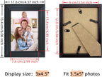 12 Pack 3.5X5 Black Picture Frame Bulk Set for Desktop Display or Wall Mounting