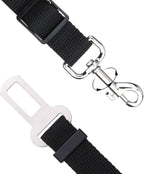 2 Packs Adjustable Length Pet Dog Cat Car Seat Belt Pet Seat Belt Pet Accessories for Dogs Cats and Pets (Black Pink)