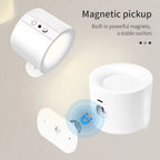 GlowFlex Touch Wall Lamp – Dual Head LED Light with Remote, 360° Rotation & USB Rechargeable Design