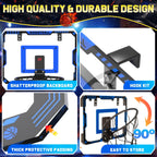 Indoor Basketball Hoop for Kids, Mini Basketball Hoop with Electronic Scoreboard, Sounds, over the Door Basketball Game Toys Gifts 3 Balls for Kids & Adults