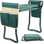 Folding Garden Kneeler Stool Bench Tool Pouch Storage Bag Protect Knees Sturdy Pad Seat Bearing Multi Pockets