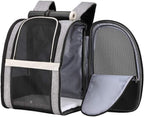 Pet Carrier Backpack with Window Blind for Small Cats Dogs, Ventilated Design, Safety Straps, Buckle Support, Collapsible, Designed for Travel, Hiking, Winter Outing, Outdoor, Go to Vet
